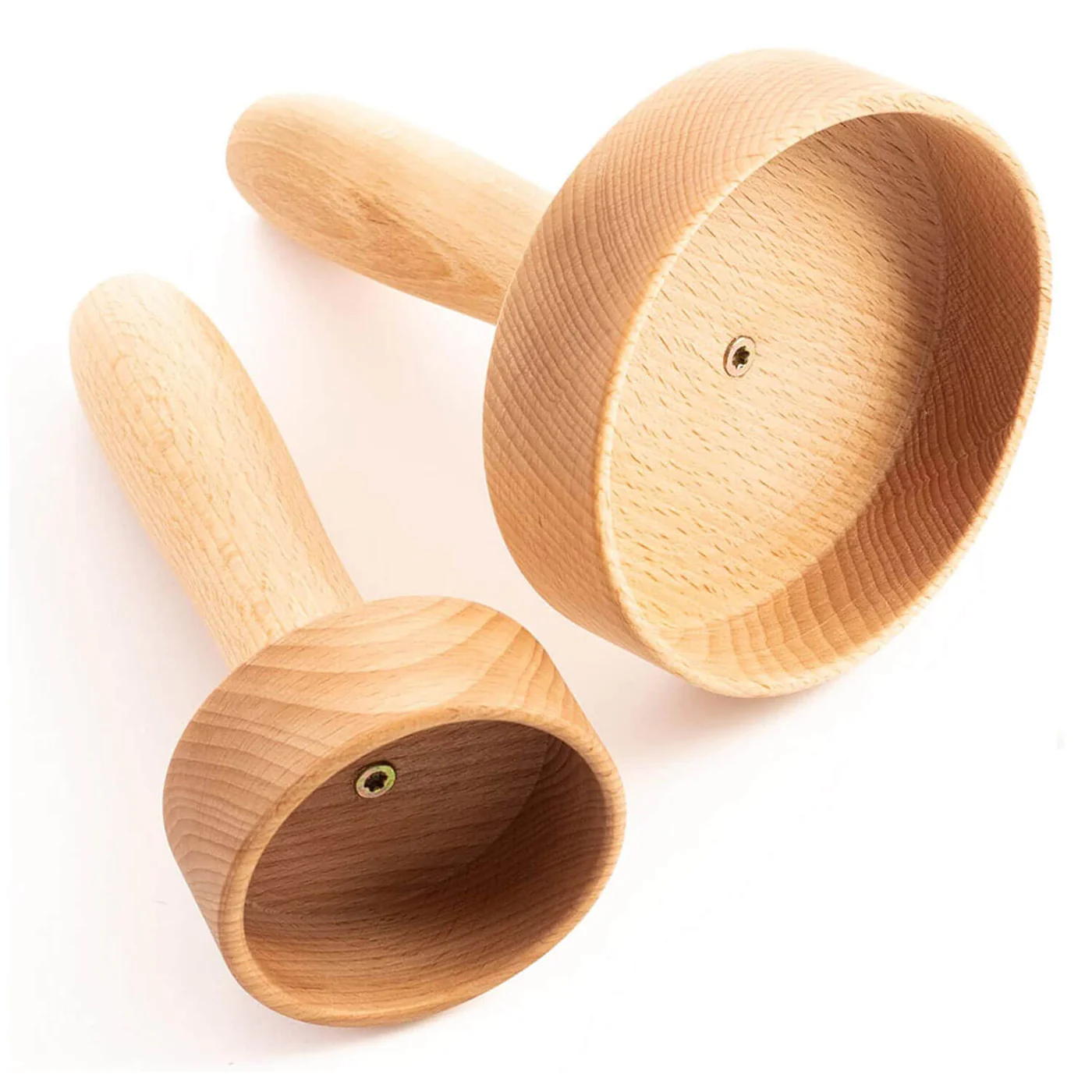 2 piece wooden massager cups set maderotherapy cellulite lymphatic drainage tuuli 189