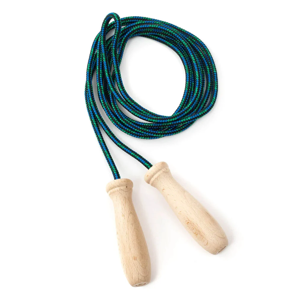 skipping rope with wooden handle cotton 230 cm tuuli accessories 196
