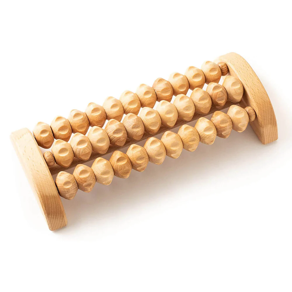 wooden foot massage roller feet massager wood 26 x 12 cm tuuli accessories 237